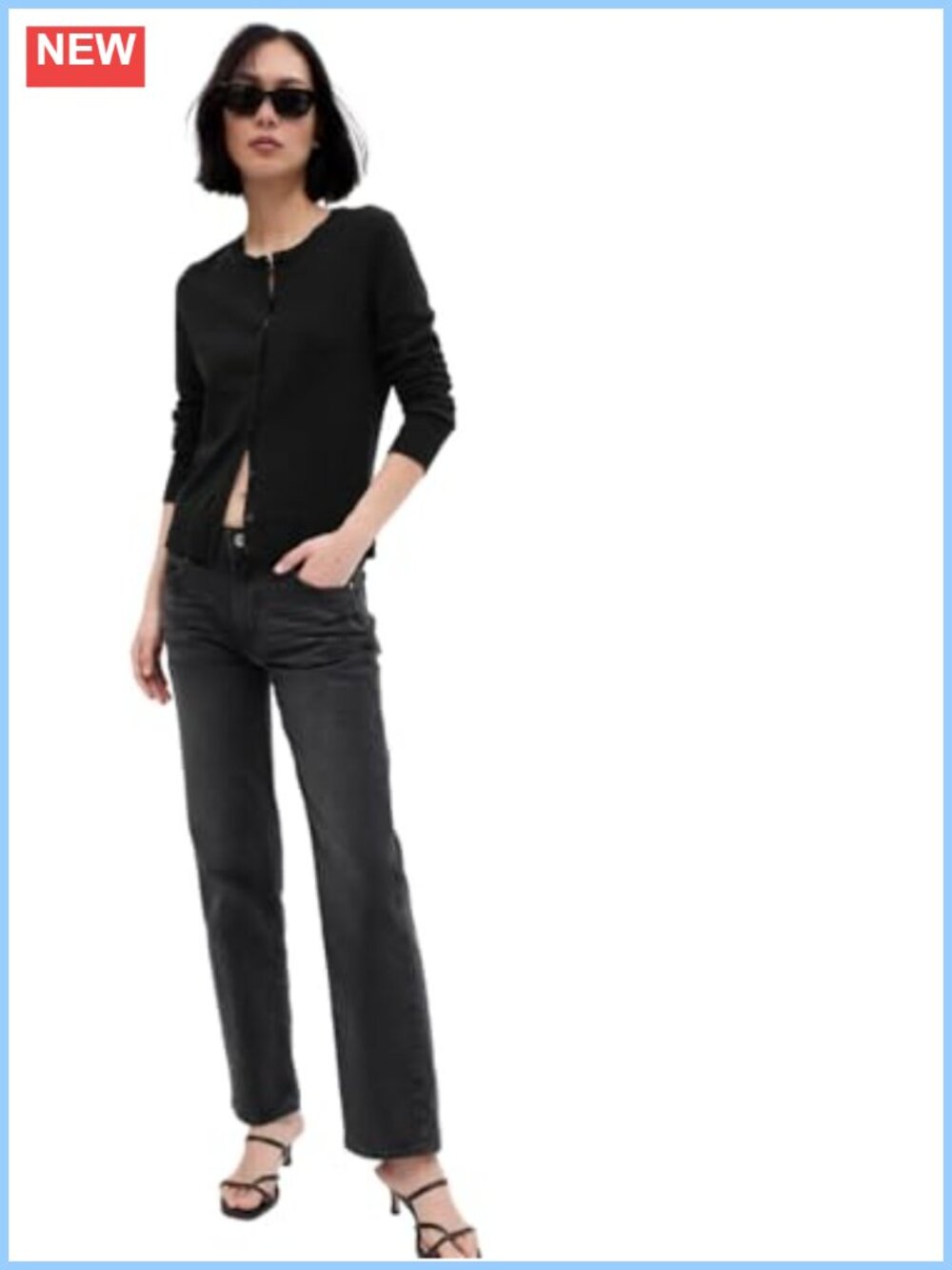 100% Cotton Lightweight Crew Neck Cardigan Women's Button Up Long Sleeve Knit